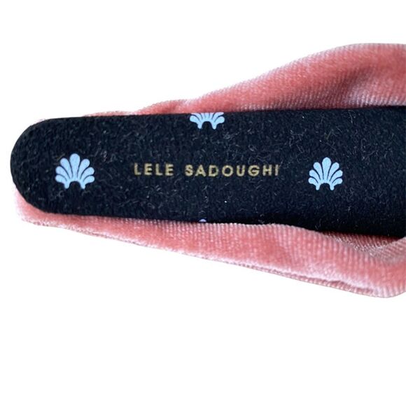 LELE SADOUGHI PETITE VELVET KNOTTED HEADBAND SOFT ROSE PINK w/Dustbag - Picture 3 of 6